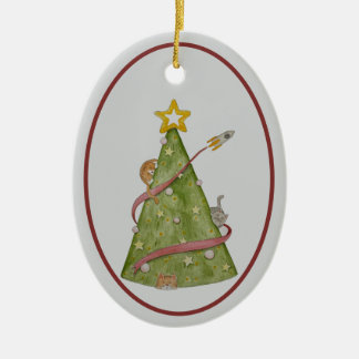 Chats dans un ornement d'arbre de Noël