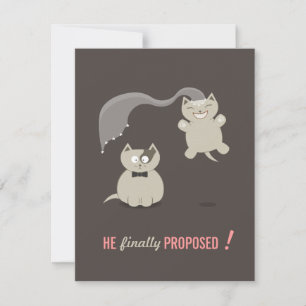 Chats de dessin animé drôles - Invitation à sauveg