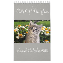 Chats De L'Année Calendrier Annuel 2018
