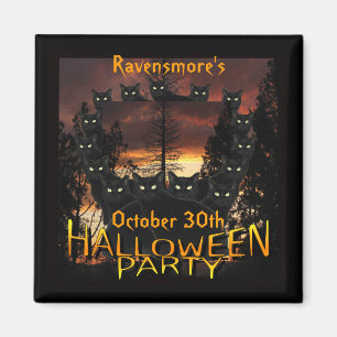 Chats de patrouille noire Halloween Magnets de la 