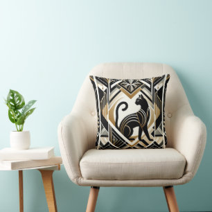 Chats de style art déco mignonette oreiller