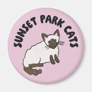 Chats de Sunset Park Aimant Chat Almond Rescue