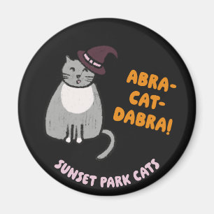 Chats de Sunset Park Magnet Halloween Sorcière Cen