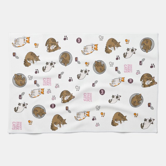 Chats de Sunset Park | Torchons de cuisine | Torch (Horizontal)