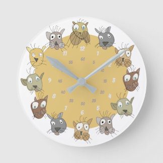 Chats Doodle Horloge murale