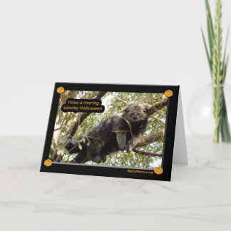 Chats d'ours et carte de Binturong Halloween