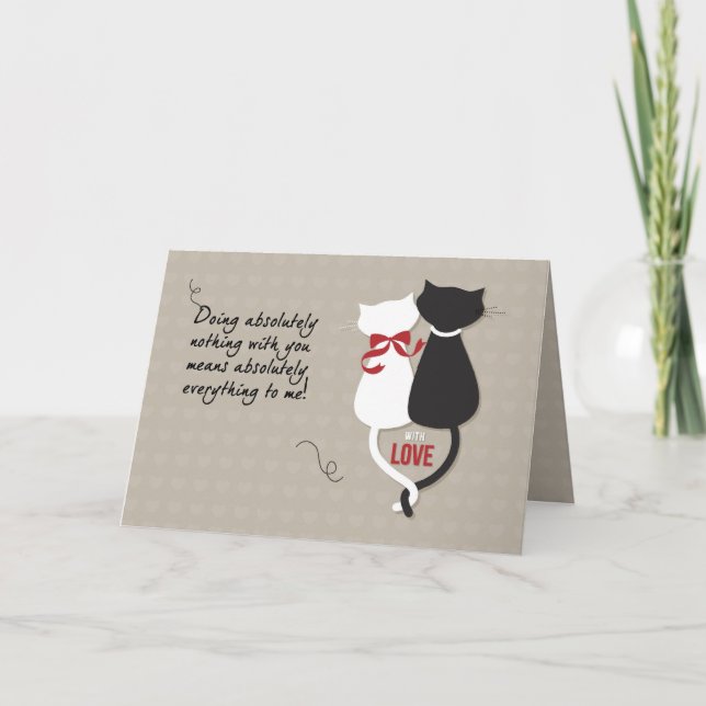 Chats en amour Carte de voeux de la Saint-Valentin (Devant)