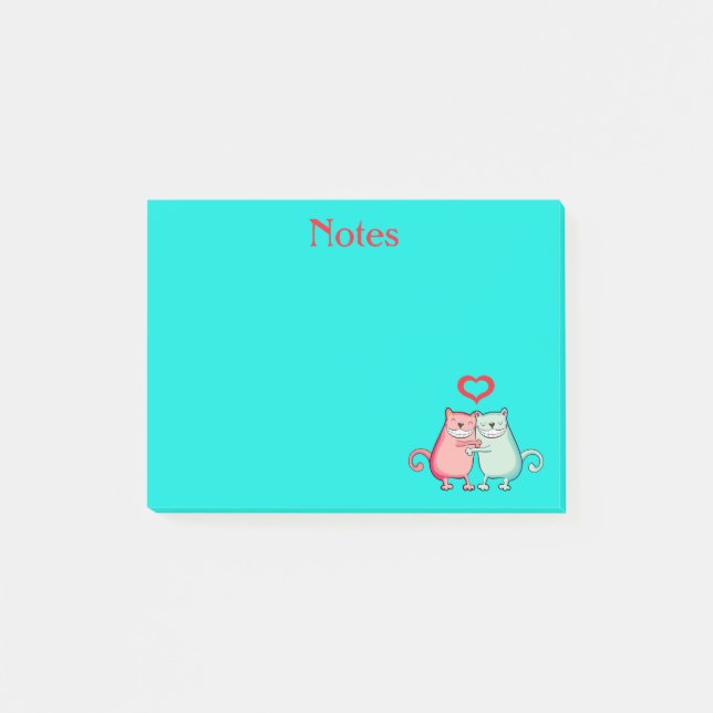 Chats en amour Post-It Notes (Devant)