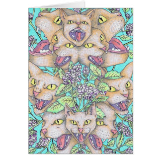 Chats et carte de cataire