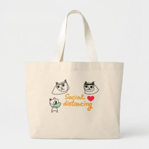 CHATS ET CHIEN DE DISTANCTION SOCIALE AVEC Sac fou