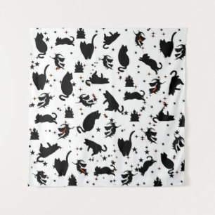 Chats et Tapisserie de château blanc