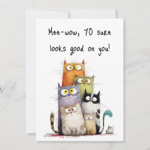 Chats Fantaisistes aux Grands Yeux Carte Plate pou