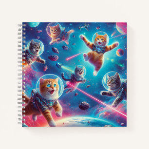Chats fous dans le carnet spatial !