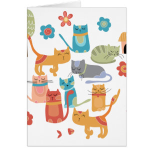 Chats Kitty colorés Imprimer Cadeaux pour Amoureux