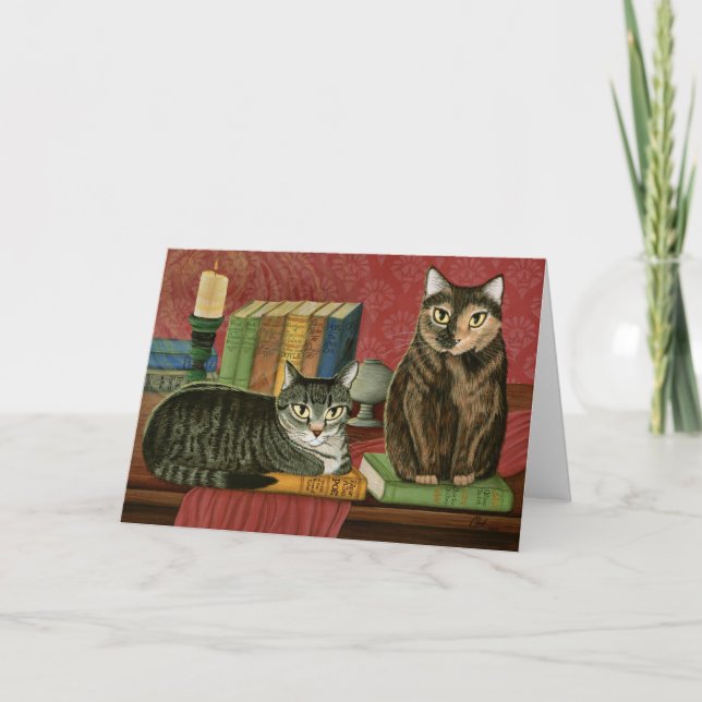 Chats littéraires classiques Poe, carte d'art de (Devant)