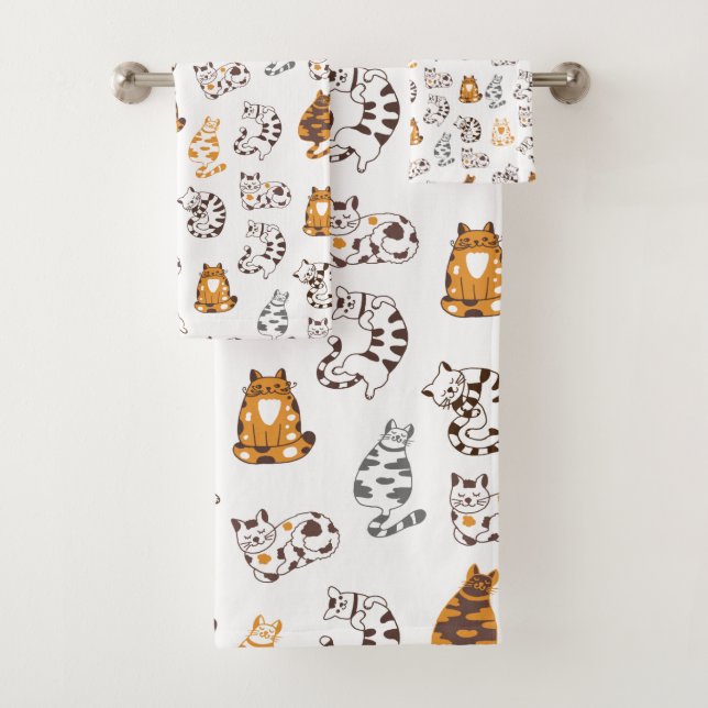Chats Lounge Serviette de bain ensemble (En situation)