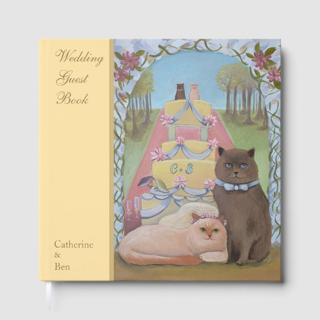 Chats mariages Livre d'or Jaune "12 x 12" (Recto)