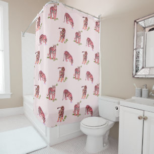Chats Meow Tiger Rose Douche rideau