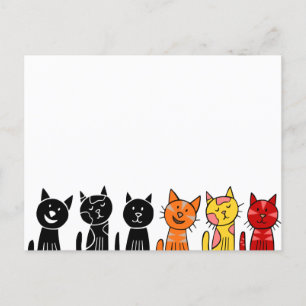 Chats mignons de carte postale
