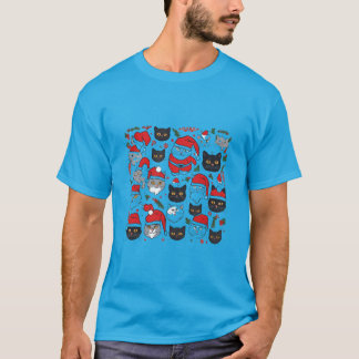 Chats mignons en style festif T-shirt