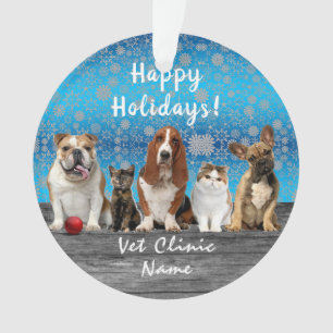 Chats mignons et chiens Vétérinaires Noël