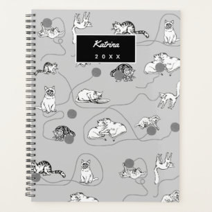 Chats mignons Jouer et être Motif coquin
