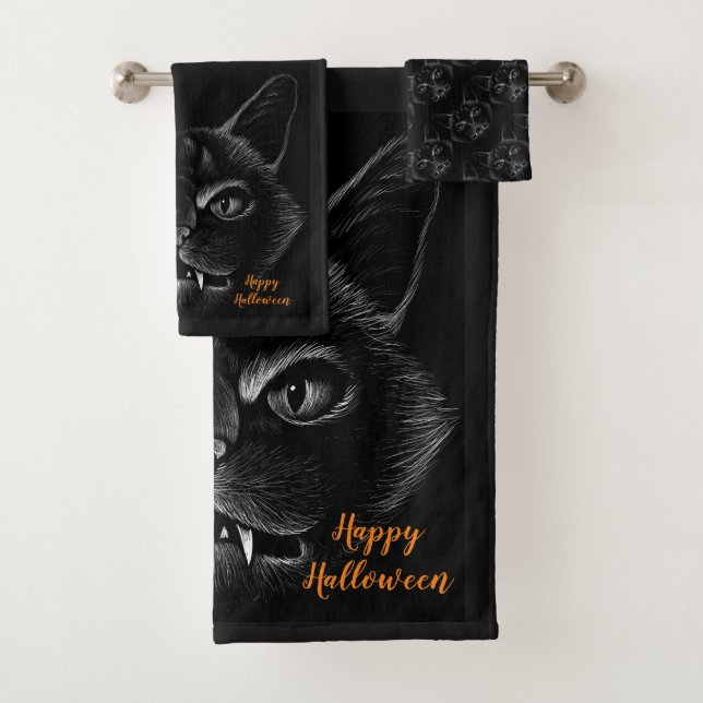 Chats noirs d'Halloween (En situation)