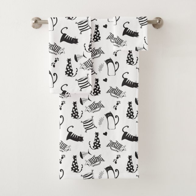 Chats noirs et blancs cool (En situation)