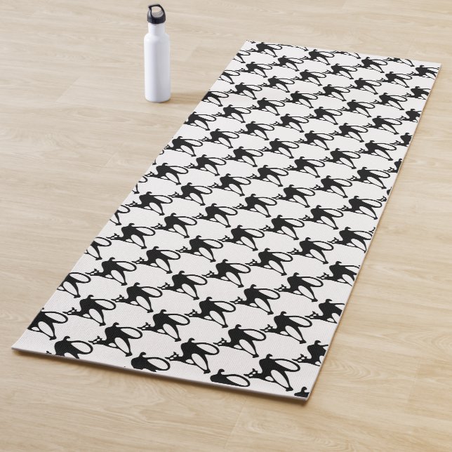 Chats noirs mignons Motif d'Halloween | Tapis (En situation)