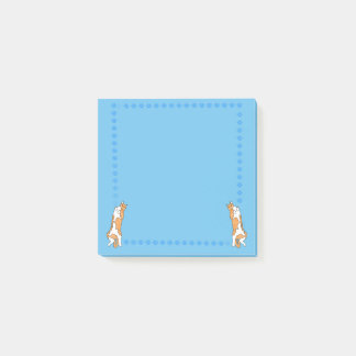 Chats orange sur fond bleu Post-it