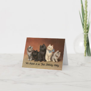 Chats Parfaitement Merveilleux Carte de voeux d'an
