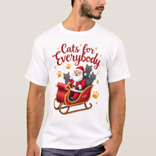Chats pour tout le monde Chat de Noël T-shirt de N