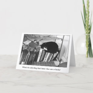 Chats qui aiment les livres Carte d'anniversaire