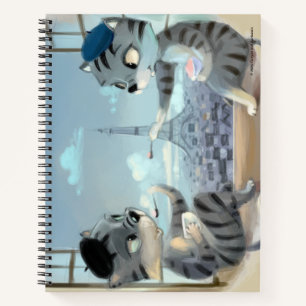 Chats & Tour Eiffel - Paris Cahier à spirale