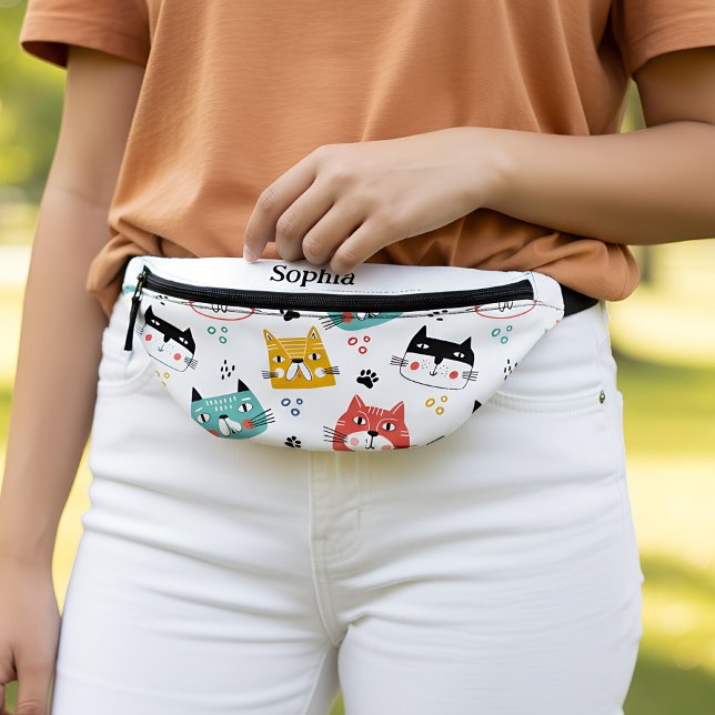 Chats très amusants Enfants motifs (fanny pack with cat pattern)