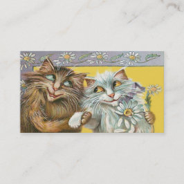 Chats victoriens dans la carte bilatérale de garde