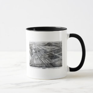 Chatsworth Haus, graviert von Johannes Kip Tasse
