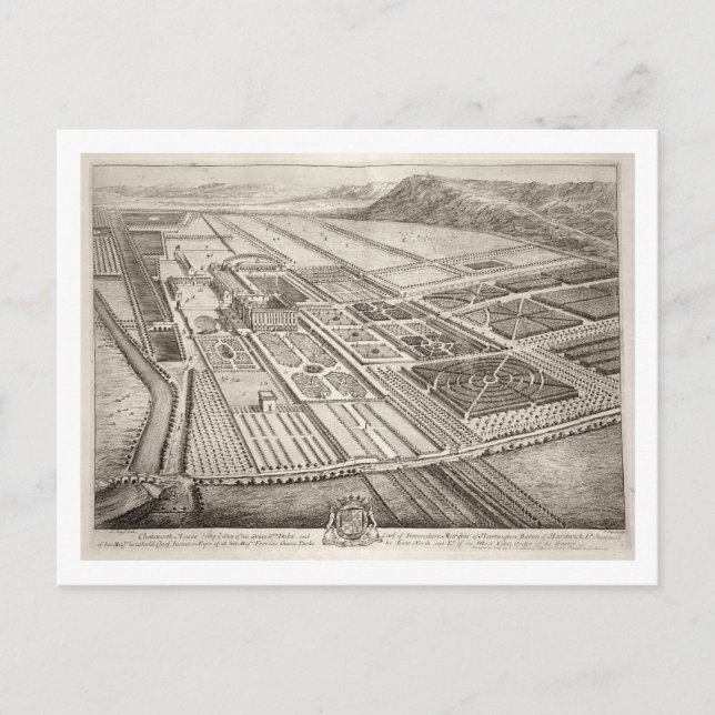 Chatsworth House, Sitz von William Cavendish (1640 Postkarte (Vorderseite)