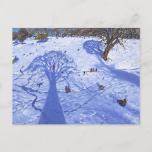 Chatsworth winter tree shadows 2013 postkarte