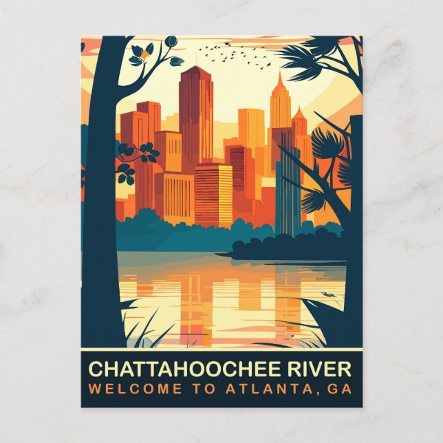 Chattahochee River Atlanta, Georgia, Travel Postkarte (Vorderseite)