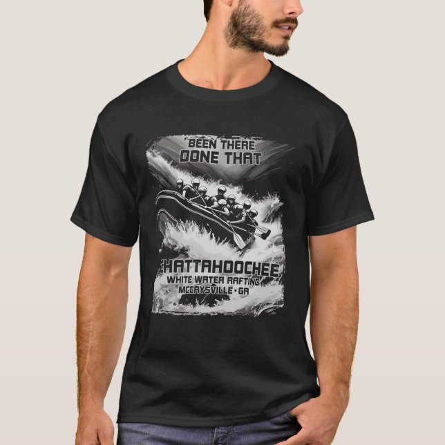 Chattahochee White Water Rafting River Rapids Geo T-Shirt (Vorderseite)