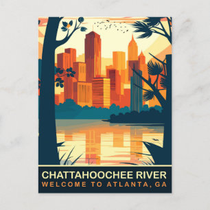 Chattahoochee Fluss Atlanta, Georgia, Reise Postkarte