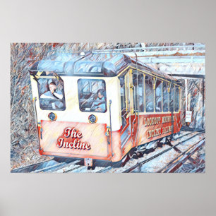 Chattanooga Bergbahn mit Aussicht Poster