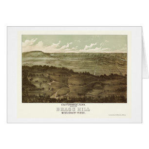 Chattanooga, carte panoramique de TN - 1887