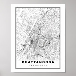 Chattanooga Karte Poster