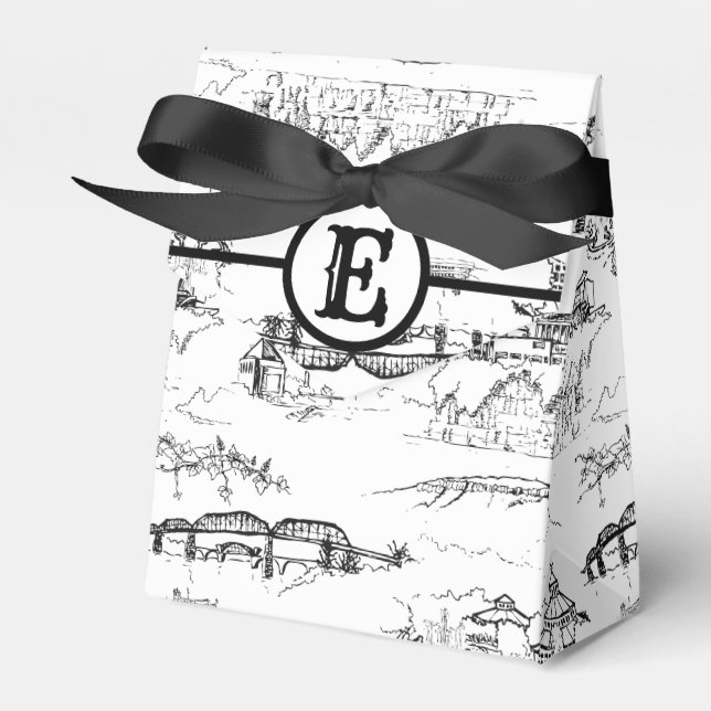 Chattanooga Monogram-Bevorzugungsbox Geschenkschachtel (Vorderseite)
