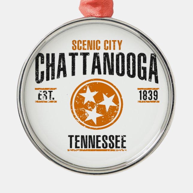 Chattanooga Silbernes Ornament (Vorne)