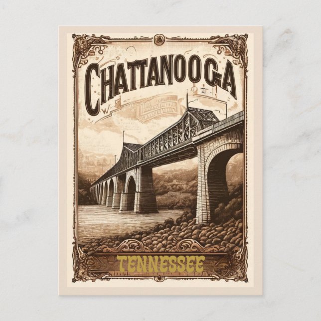Chattanooga Tennessee Alt Vintag Postkarte (Vorderseite)