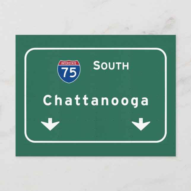 Chattanooga Tennessee Autobahn A1: Postkarte (Vorderseite)