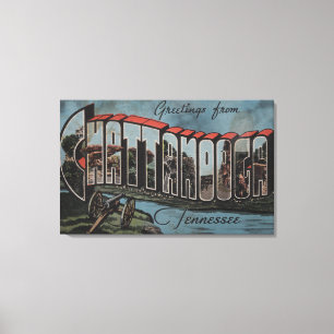 Chattanooga, Tennessee (Fluss-Szene) Leinwanddruck